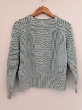Summer Cotton Crewneck Sweater in Robin’s Egg Blue